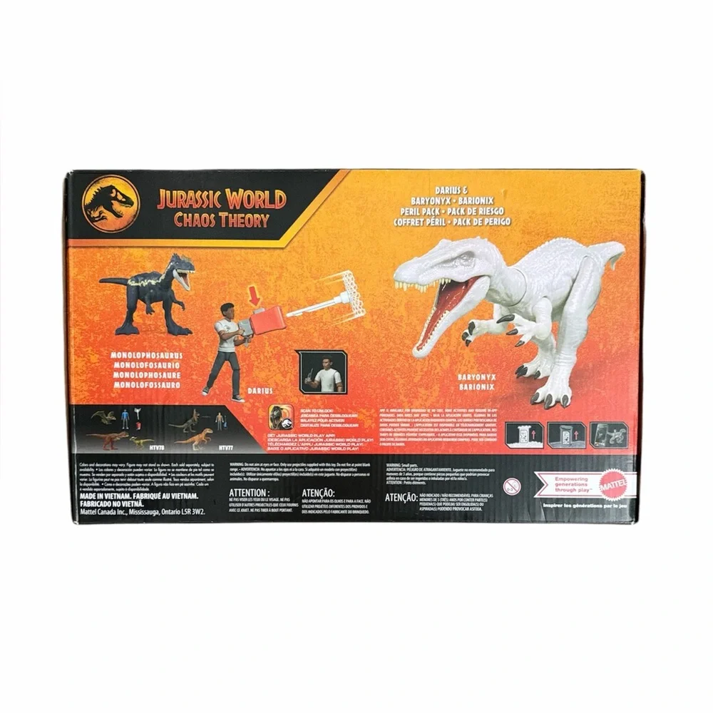 Mattel Jurassic World Chaos Theory Darius and Baryonyx‎ Peril Pack
